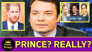 Jimmy Fallon CRUSHES Harrys Insistence on Being Called quotPrincequot on Tonight Show [upl. by Lawler]