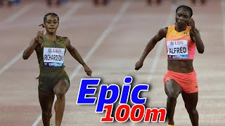 Massive Race Shacarri Richardson Battles Julien Alfred In 100m Final At Brussels Diamond League [upl. by Briscoe368]