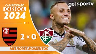 FLUMINENSE 0 X 2 FLAMENGO  MELHORES MOMENTOS  SEMIFINAL DO CAMPEONATO CARIOCA 2024  geglobo [upl. by Yortal]