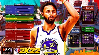 NBA 2K22 STEPH CURRY BUILD  TWO WAY 3PT PLAYMAKER BUILD [upl. by Delamare]