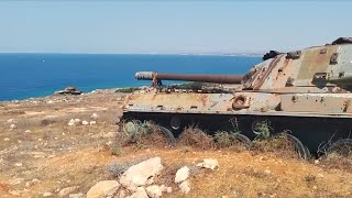 British Army Hard Target Firing Range in Cyprus Tank Graveyard [upl. by Elletsirhc]