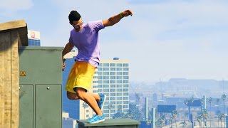 PARKOUR EXTREMO ME MAREOOOOOO  GTA V ONLINE [upl. by Oremoh]