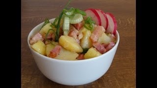 Kartoffelsalat mit Speck und Zwiebeln [upl. by Ahsaela]