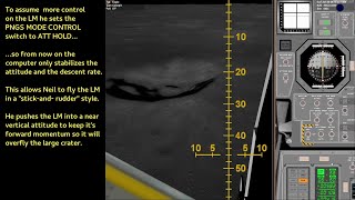 Simulated lunar landing of Apollo 11 improved version [upl. by Cassell]