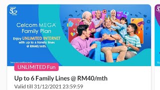 CELCOM MEGA FAMILY PLAN [upl. by Chamberlain]