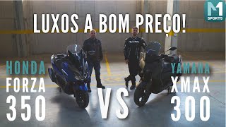 Honda Forza 350 vs Yamaha XMAX 300  Automáticas super completas [upl. by Horace197]