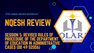 NQESH REVIEW Session 5Revised Rules of Procedure of Department of Education in Administrative Cases [upl. by Bethesda]