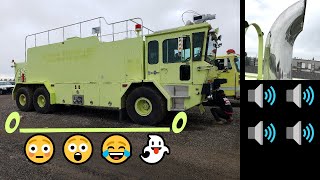 DETROIT DIESEL 8V92 CRAZY ASS REVVING 🔊🔊🔊🔊 OldSchool Oshkosh T3000 Fire Truck [upl. by Custer403]