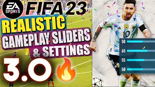 Fifa 23  Realistic Gameplay Sliders amp Settings VERSION 30 Ultimate Legendary amp World Class [upl. by Oinimreh]