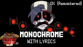 Monochrome PERISH MIX WITH LYRICS DX Remastered  Friday Night Funkin Hypnos Lullaby v2 Cover [upl. by Hamon]