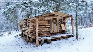 Winter Wonderland A Relaxing Snow Storm At The Log Cabin [upl. by Aicilra434]