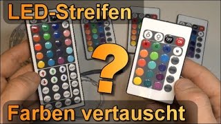 RGB LED Streifen Farben auf Fernbedienung vertauscht [upl. by Vanthe570]