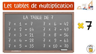 Les Tables De Multiplication  La Table De 7  Apprendre À Compter Facilement [upl. by Divadleahcim]