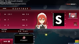 osu  Reol  No title Lusts Insane  HD S 9838 [upl. by Zindman48]