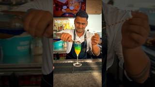 Layered Cocktails 🍹 bartender cocktail tricks layer shorts viralvideo [upl. by Hassett]