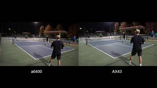 Pickleball camera compare Sony a6400 vs Sony FDRAX43 [upl. by Latterll632]