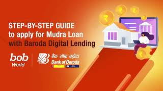 Bank of Baroda  Stepbystep guide to apply for Mudra Loan with Baroda Digital Lending [upl. by Cerys]