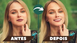 Como adicionar um sorriso usando Photoshop Tutorial passo a passo [upl. by Yffub]