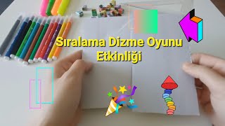 Sağ Sol Beyni Aynı Anda Çalıştır‼️Sıralama Dizme Oyunu Anaokulu Etkinlikleri  Okul Öncesi Oyunları [upl. by Iz]