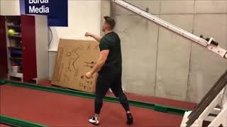 Johannes Vetter Training With Strength Training Device  Javelin Throw [upl. by Llydnek]