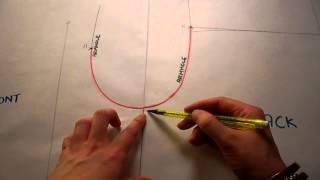 Pattern Cutting Tutorial How To Add A Yoke To A Back Bodice And A Dart Into Armhole [upl. by Ahtram]