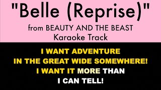 quotBelle Reprisequot from Beauty and the Beast  Karaoke Track with Lyrics on Screen [upl. by Nilyaj]