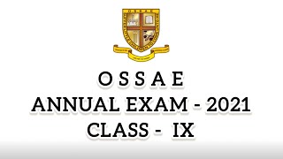 OSSAE CLASS 9 PREVIOUS QUESTION PAPER [upl. by Aninahs928]