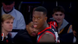 Dennis Schroder Sets Up Jakob Poeltl  RAPTORS vs KNICKS [upl. by Eemak]