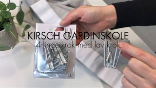 Kirsch Gardinskole  4fingerkrok med lav krok [upl. by Eednam]