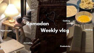 WEEKLY VLOG  RAMADAN spend the week wm Productivity journaling unboxing cooking podcast [upl. by Burhans]