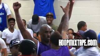 Kobe Bryant Hits CRAZY Gamewinner At Drew League Crowd Chants Kobe [upl. by Niwrek]