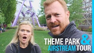 SILVERWOOD THEME PARK amp AIRSTREAM RV TOUR [upl. by Tonneson588]