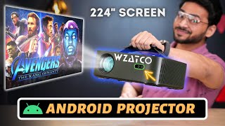 Best Full HD Android Projector  4K Support  1GB RAM  32GB Storage  WZATCO ALPHA 2 Review 🔥 [upl. by Windy973]