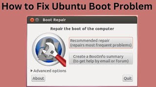 Fix Ubuntu Boot Problem [upl. by Ymaj880]