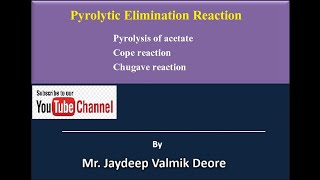 Pyrolytic Elimination Reaction [upl. by Slerahc]