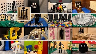 All LEGO THE BACKROOMS Monsters amp Levels Compilation [upl. by Nahtam]