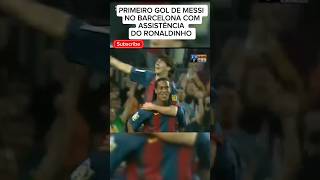 Primeiro Gol de Messi no Barcelona com assistência do Ronaldinho R10 [upl. by Mckinney]