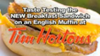 Tim Hortons  English Muffin Breakfast Sandwich Review  KBDProductionsTV [upl. by Aan]