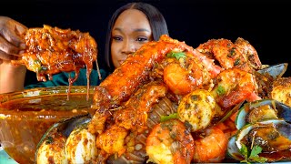 JUICY KING CRAB SEAFOOD BOIL MUKBANG  LOBSTER TAILS SEAFOOD BOIL MUKBANG  ASMR EATING  MUKBANG [upl. by Remy]