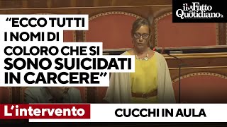 Cucchi in Aula legge tutti i nomi dei detenuti e degli agenti suicidi nel 2024 quotAnno recordquot [upl. by Enidaj]