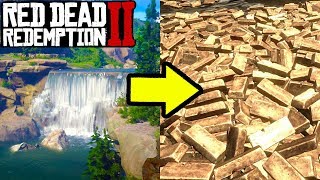 HIDDEN WATERFALL GOLD MINE EASY MONEY IN RED DEAD REDEMPTION 2 [upl. by Reseta]