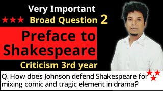 32BQ Old  How Johnson Defend Shakespeare for Mixing TampC  Preface to Shakespeare [upl. by Kered717]