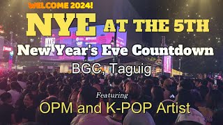 NYE At The 5th  New Years Countdown in BGC for 2024  KZ Adie Zack Tabudlo Red Velvet Wendy KPOP [upl. by Amaj]