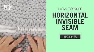 How to Knit Horizontal Invisible Seam [upl. by Anialem]