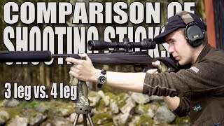 Comparison of shooting sticks  3 leg vs 4 leg Hunting gear [upl. by Gunas]