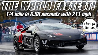 THE WORLD🌍 FASTEST LAMBO  14 Mile in 698 Seconds with 211 mph NEW WORLD RECORD 😱🏆 [upl. by Lawrence]