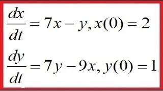 Solve simultaneous differential eqns dxdt  7xyx02 dydt7y9xy01 [upl. by Fabiolas364]