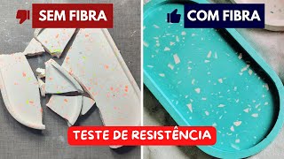 Teste de resistência uma peça sem fibra de vidro e outra com fibra de vidro [upl. by Rodnas]