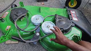 How To Remove Mower Deck John Deere z315e [upl. by Hairaza15]