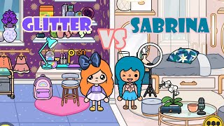 Sfida di arredamento su Toca Life World  ✨ Glitter VS Sabrina 🎬 [upl. by Siari222]